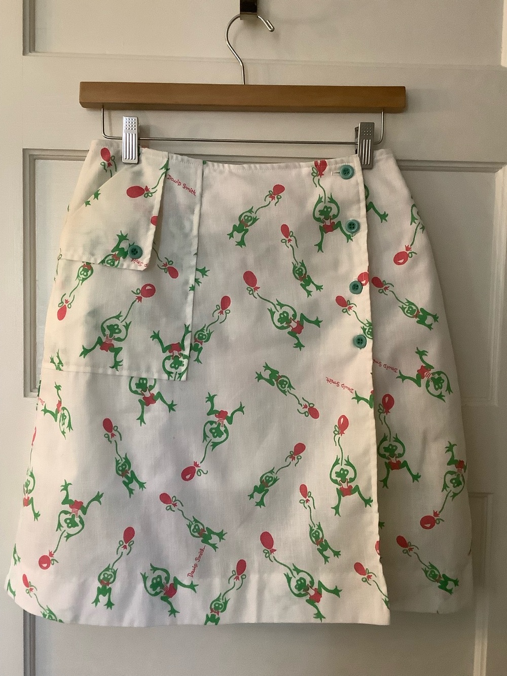 Retro Vintage 70’s Classic David Smith Golf Skort frogs, Sz 10, see measurements